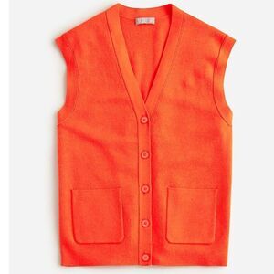 J. Crew Merino Wool Sweater Vest Women's sz M Preppy Classic Timeless